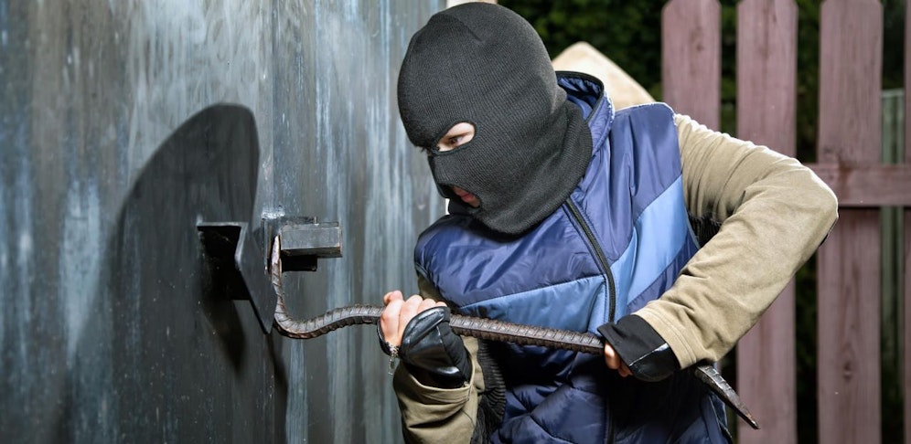 Die beiden Buben wollten ein Haus ausräumen.