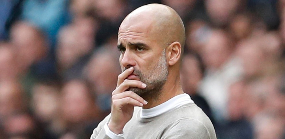 City-Starcoach Pep Guardiola zieht nach der 0:2-Pleite gegen Wolverhampton ein langes Gesicht: