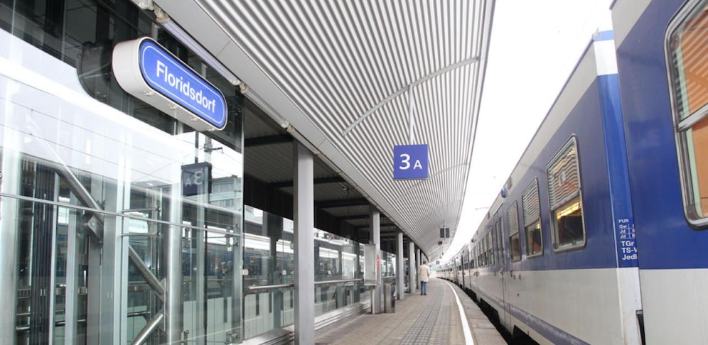 Zwischen Floridsdorf und Leopoldau werden neue Gleise verlegt.