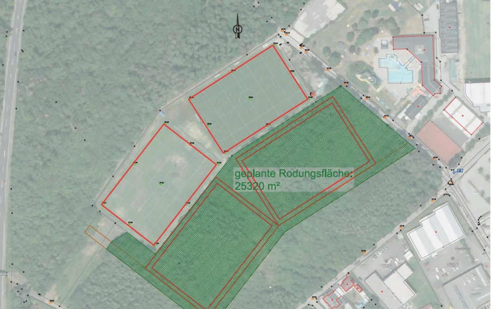 Das sind die genauen Pläne für die Rodungen bei der TGW-Arena.