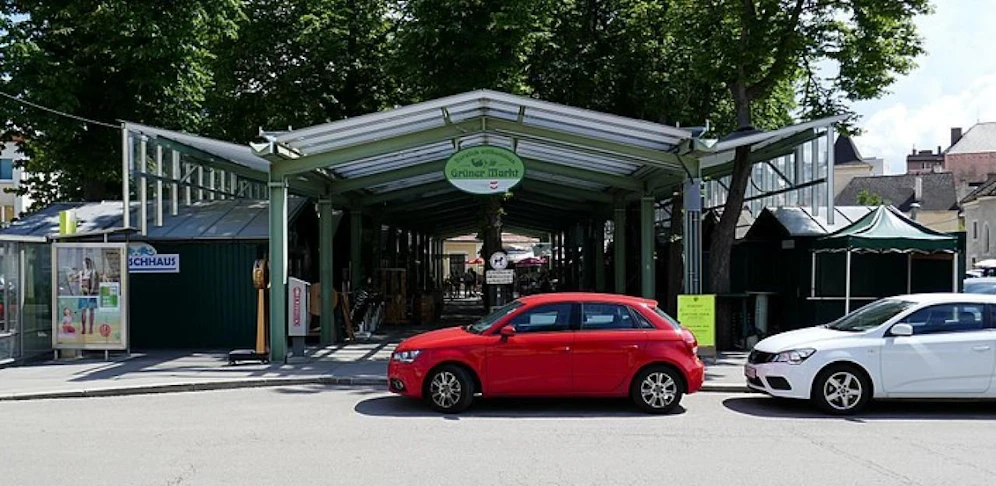 Der "Grüne Markt" in Baden. 