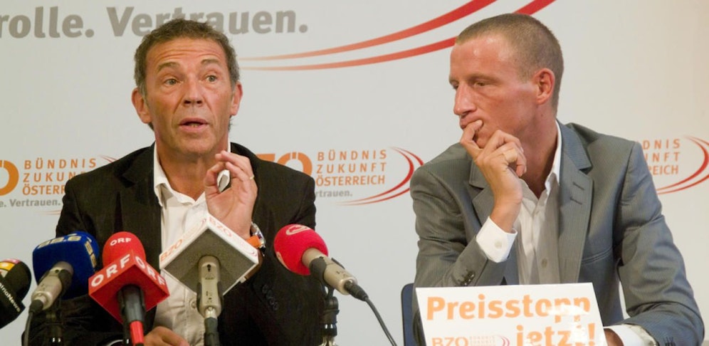 Einstiger Gründer des BZÖ: Jörg Haider (im Bild mit seinem damaligen Sprecher Stefan Petzner)