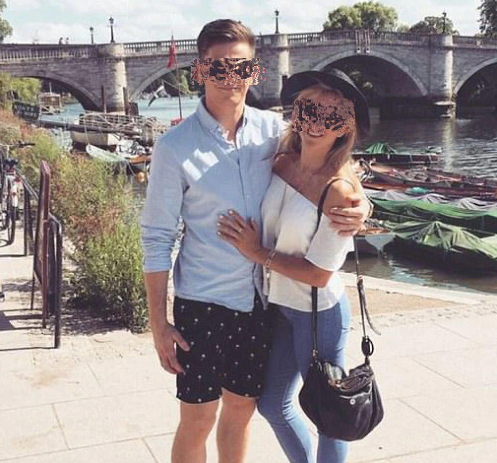 Ähnlichkeit? Manager Michael R. (23) flog mit dem Pass seiner Freundin Charlotte (34) erfolgreich nach Berlin. 