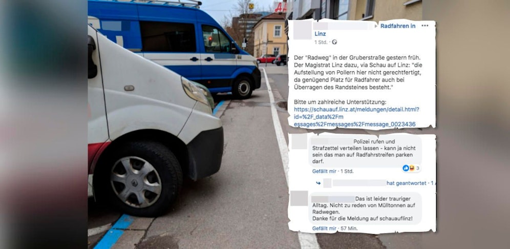 Der Radweg in der Gruberstraße wird regelmäßig als "Parkplatz" genutzt. Auf Facebook lassen erboste Radfahrer ihrem Ärger freien Lauf.