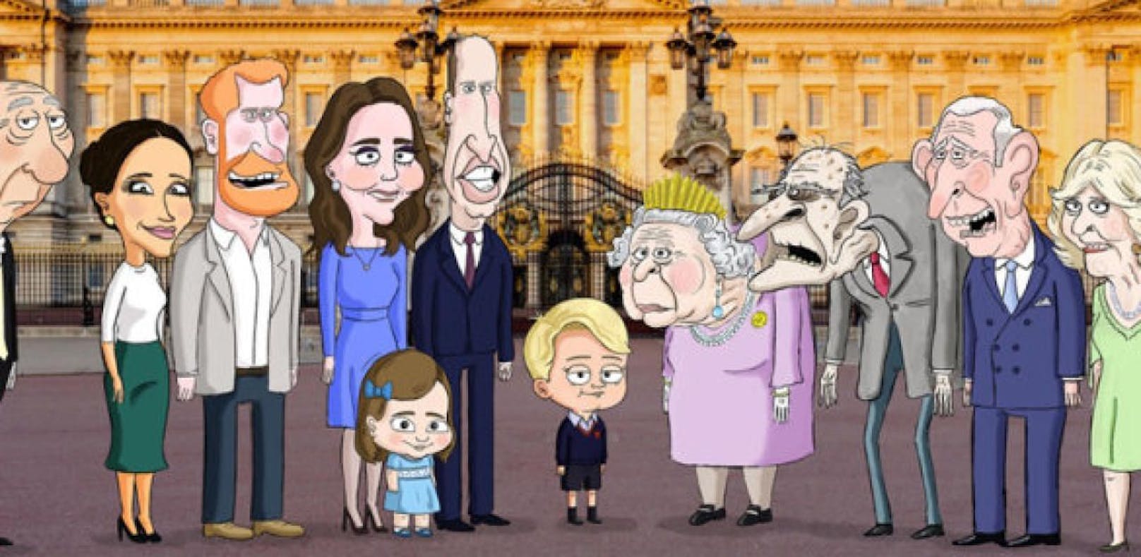 Harry, Meghan &amp; Co.: Die Royals werden jetzt zur Comic-Satire