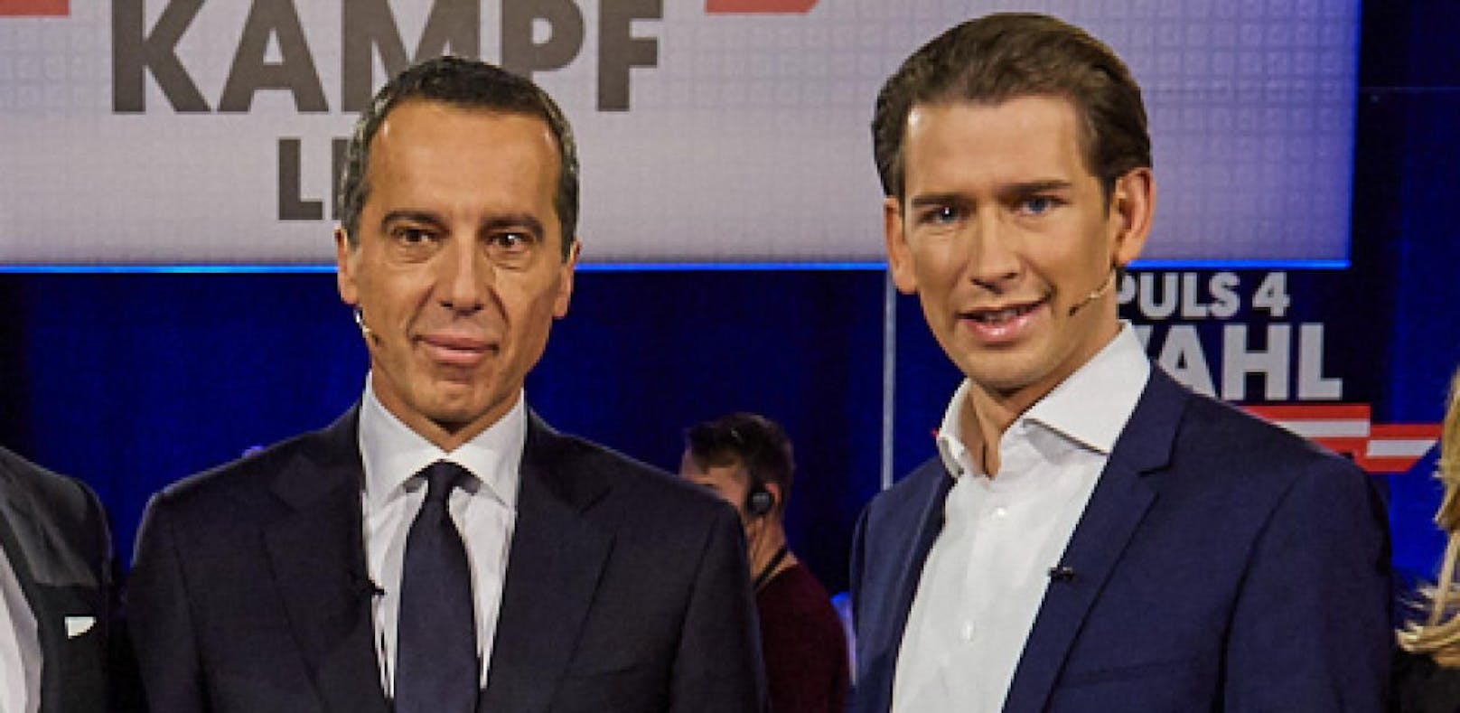 SPÖ-Chef Christian Kern und ÖVP-Chef Sebastian Kurz