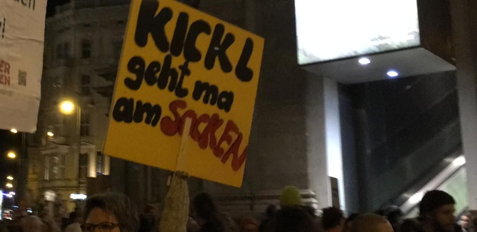 Am Mittwoch wird gegen Kickl demonstriert. Hier ein Bild der letzten Donnerstagsdemo vom 1. November.