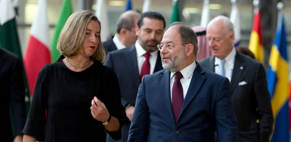 Recep Akdag im Gespräch mit der EU-Außenbeauftragten Federica Mogherini
