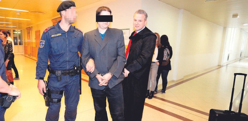 Mario S. mit Verteidiger Manfred Arbacher