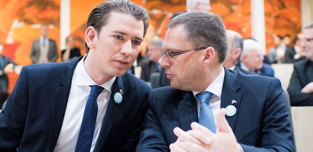 Kanzler Sebastian Kurz und ÖVP-Klubchef Augsut Wöginger)