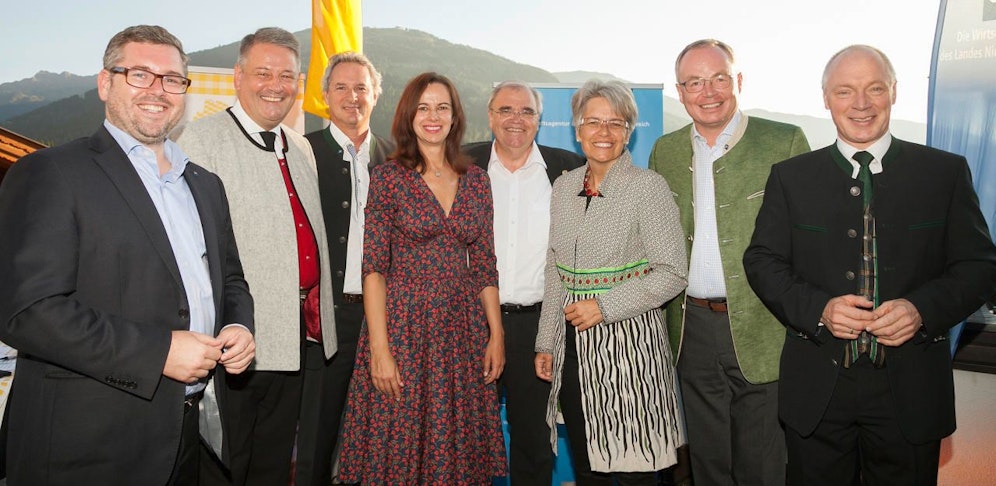 Ludwig Schleritzko, Andrä Rupprechter, Tillmann Fuchs, Sophie Karmasin, Wolfgang Brandstetter, Petra Bohuslav, Stephan Pernkopf und Helmut Miernicki.