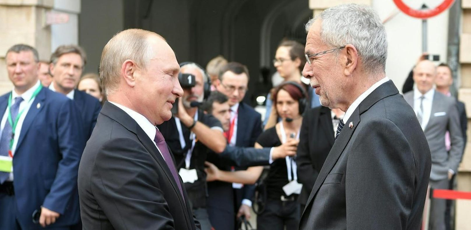 Wladimir Putin und Bundespräsident Alexander Van der Bellen im Sommer Rahmen eines Arbeitsbesuchs des russischen Präsidenten in Wien.