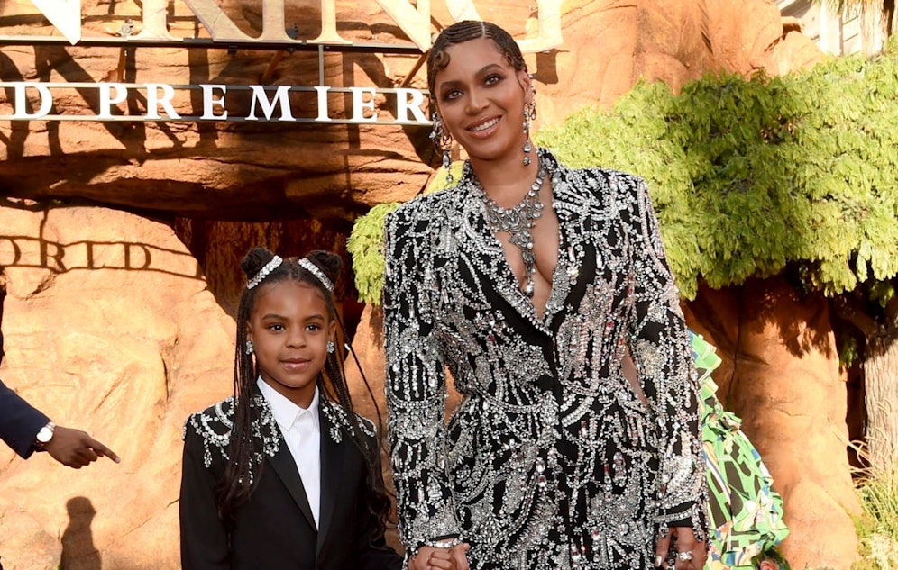 Beyonce mit ihrer Tochter Blue Ivy Carter bei der Weltpremiere zu "The Lion King".
