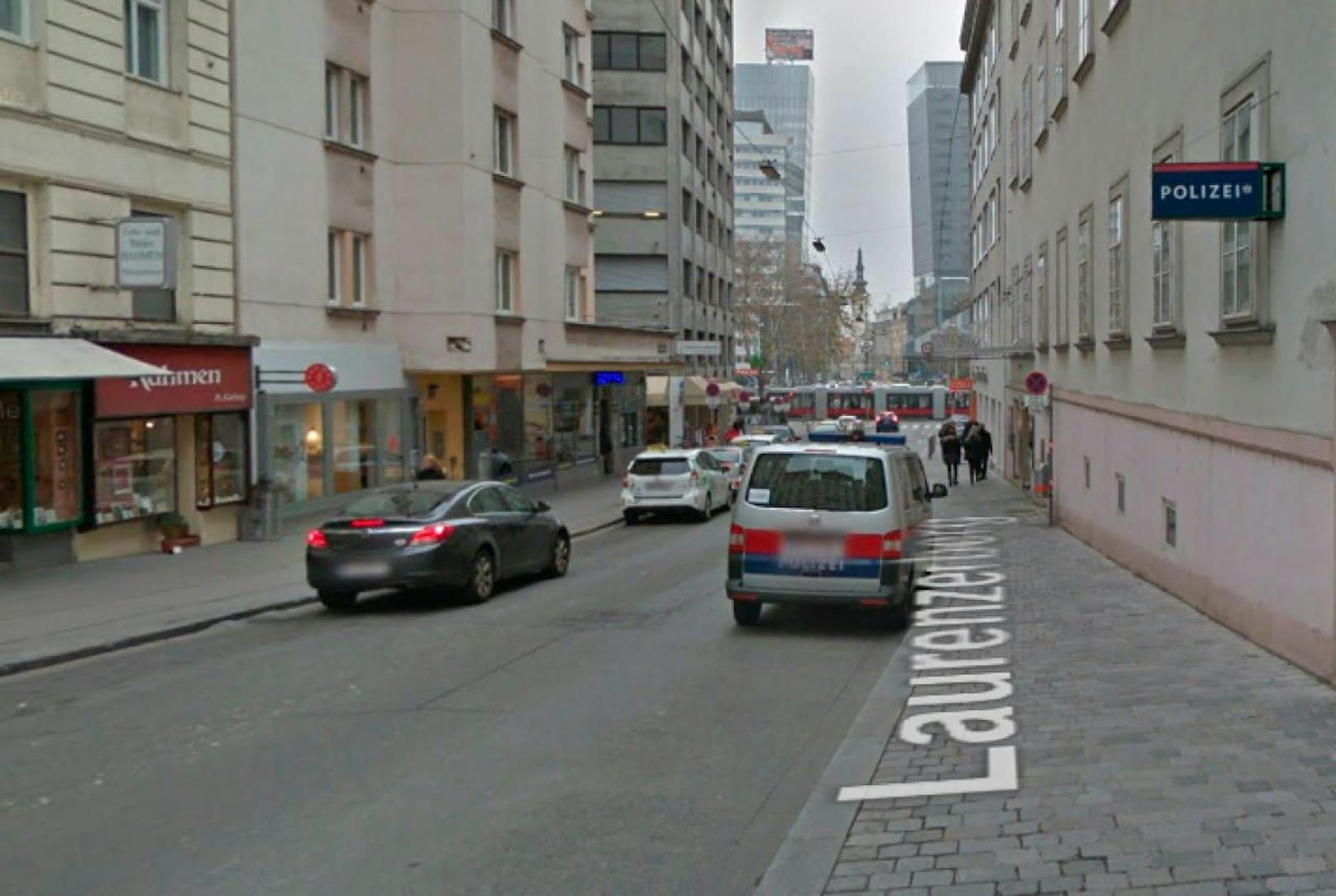 Die Polizeiinspektion Laurenzerberg liegt unweit des Schwedenplatzes in der Wiener Innenstadt.