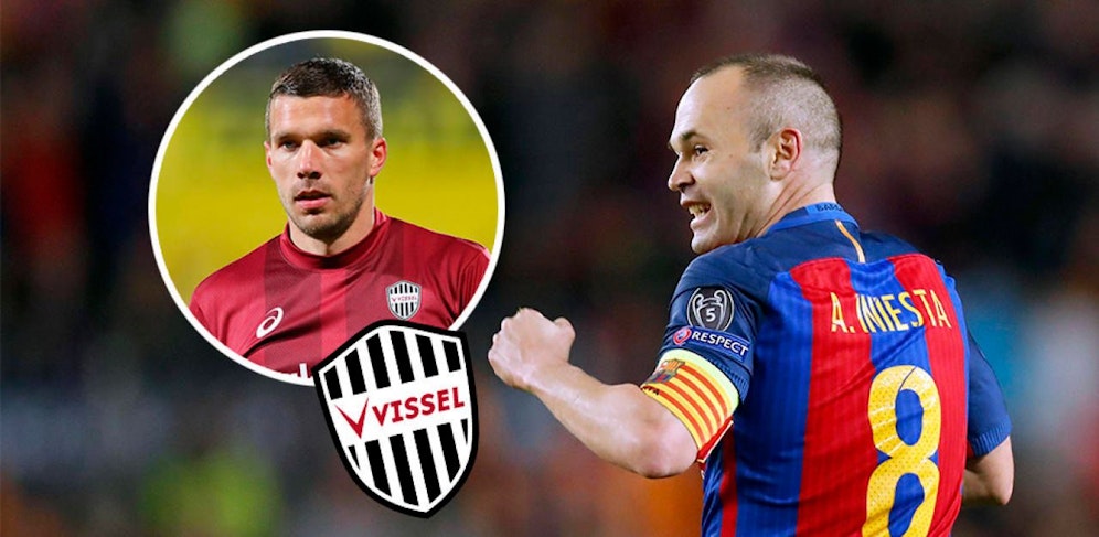 Andres Iniesta soll Teamkollege von Lukas Podolski werden