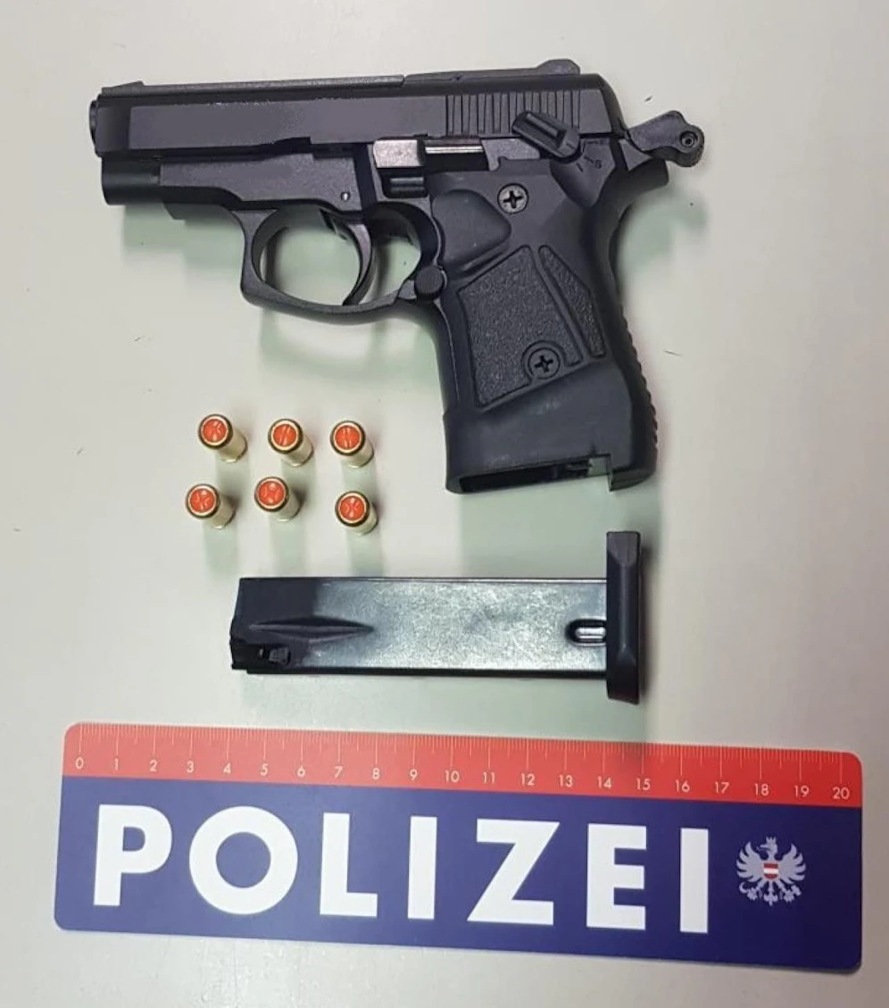 Die Gaspistole wurde bei dem Bettler sichergestellt.