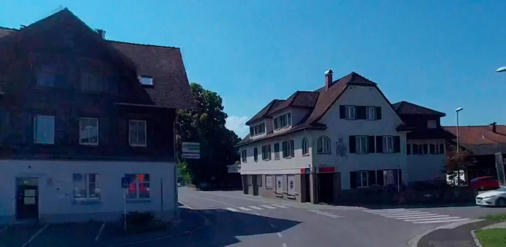 Die Maria-Theresien-Straße in Lustenau (Vorarlberg).