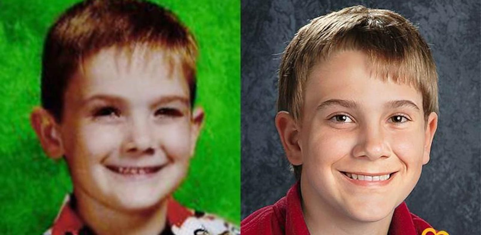 Links sieht man Timmothy im Jahr 2011, rechts, so wie er heute aussehen könnte. Das Bild wurde von der Organisation Missing Kids erstellt.
