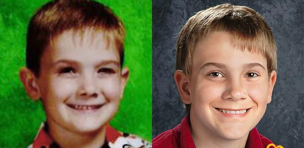 Links sieht man Timmothy im Jahr 2011, rechts, so wie er heute aussehen könnte. Das Bild wurde von der Organisation Missing Kids erstellt. 