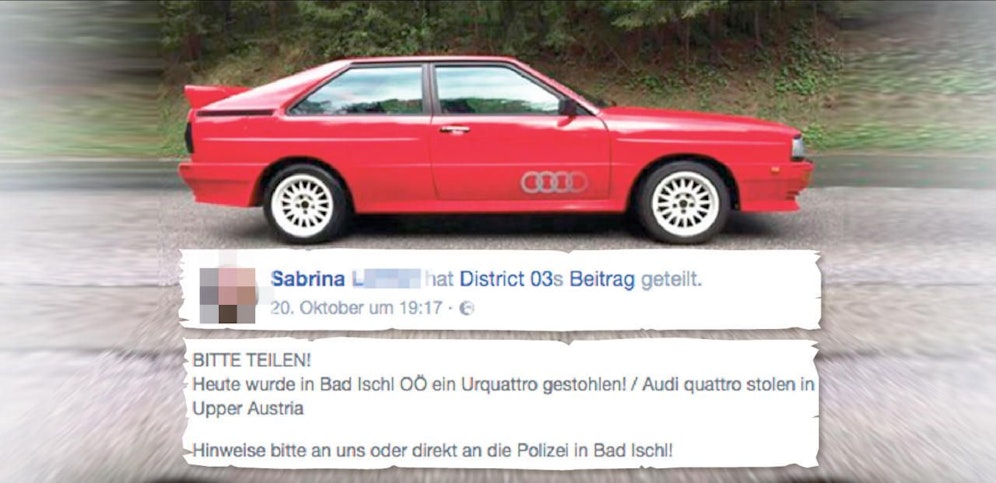 Die Besitzerin bat auf Facebook um Hinweise.