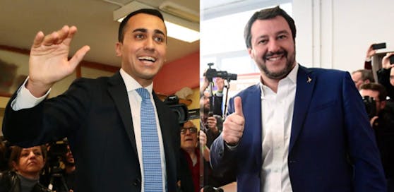 Fünf-Sterne-Parteichef Luigi Di Maio und Lega-Chef Matteo Salvini.