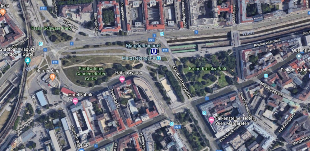 Am Margaretengürtel kam es zu der Messerattacke.