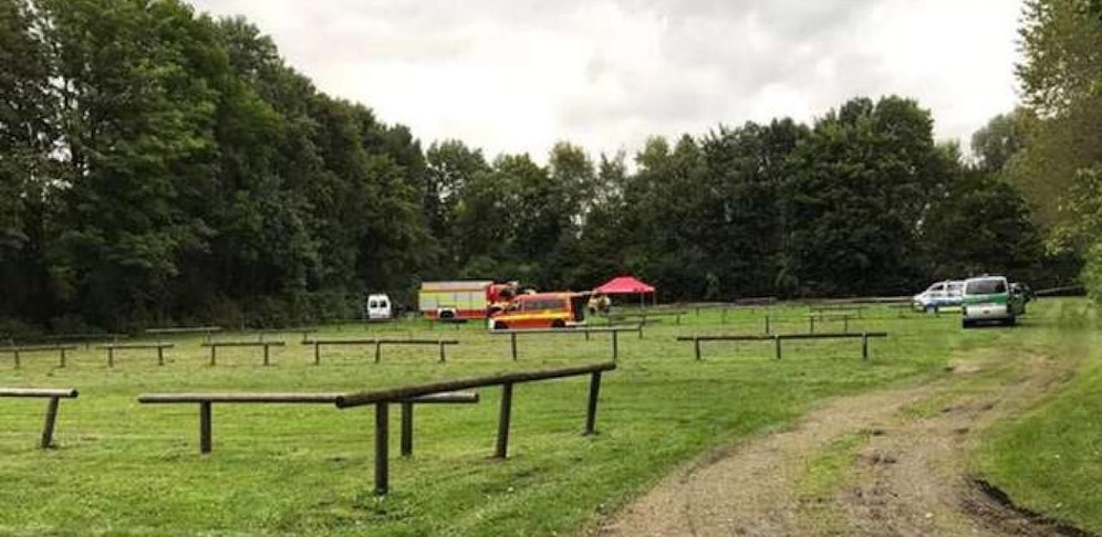 Der Fundort der Leiche beim Feringa-See in Unterföhring