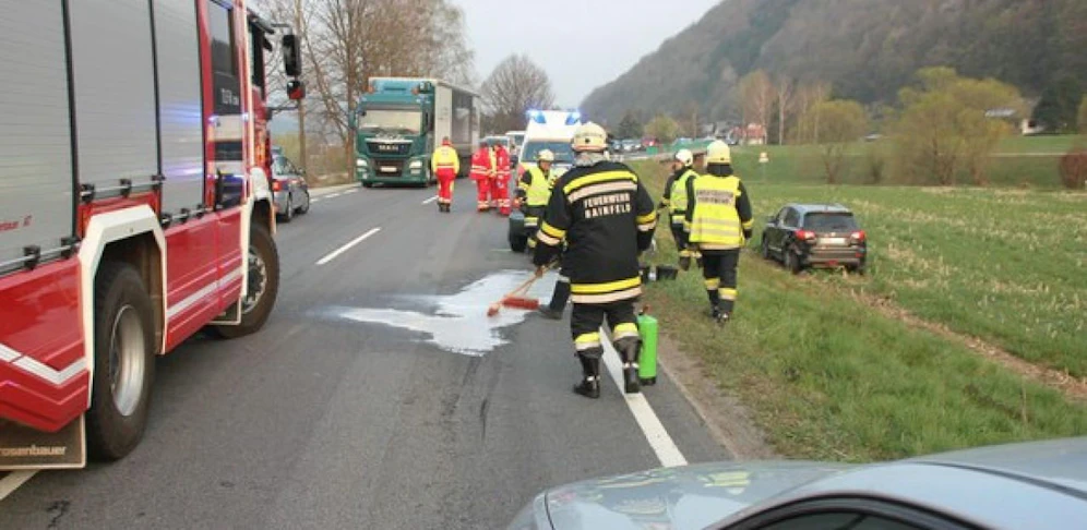 Foto von der Unfallstelle. 