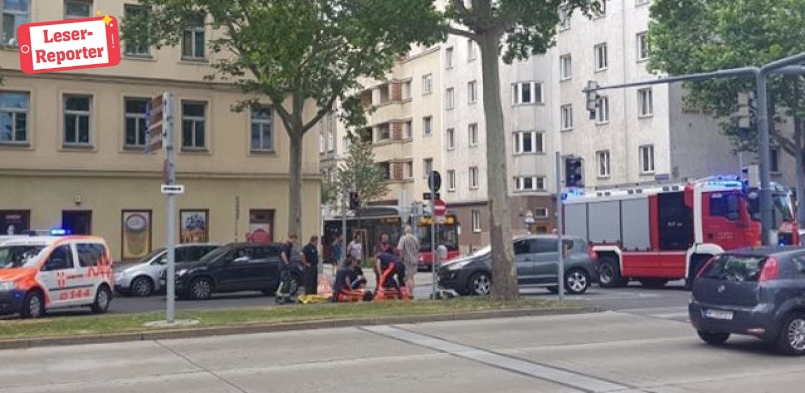 Rettungs-Einsatz in der Lassallestraße (Wien-Leopoldstadt)