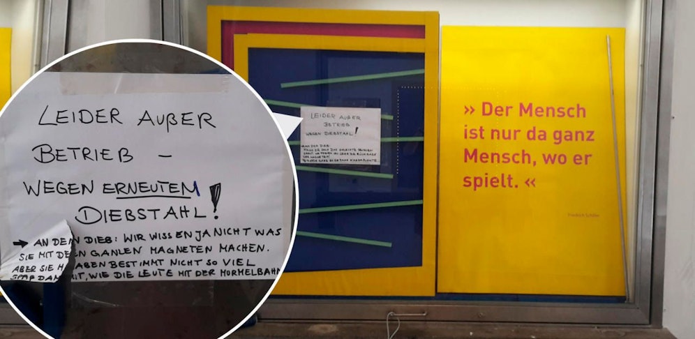 Diebe stahlen Magnete aus einem Spiel zweier Künstlerinnen. 
