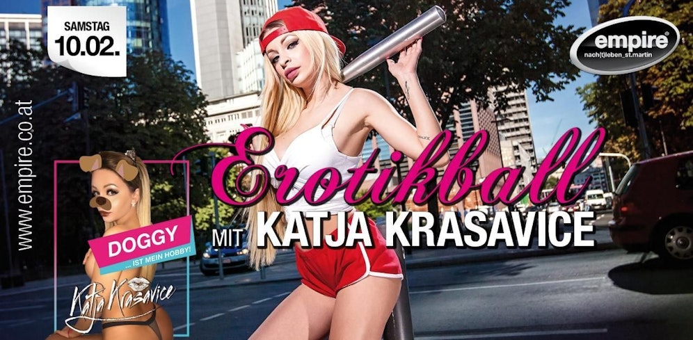 Katja Krasavice besucht den Erotikball im Empire St. Martin