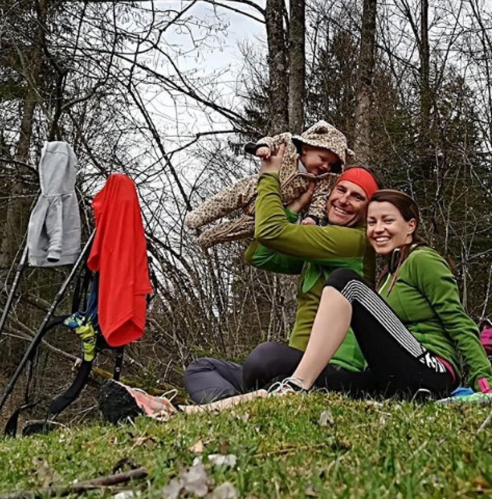 Ernst Hausleitner mit Sohn Felix und Frau Nina