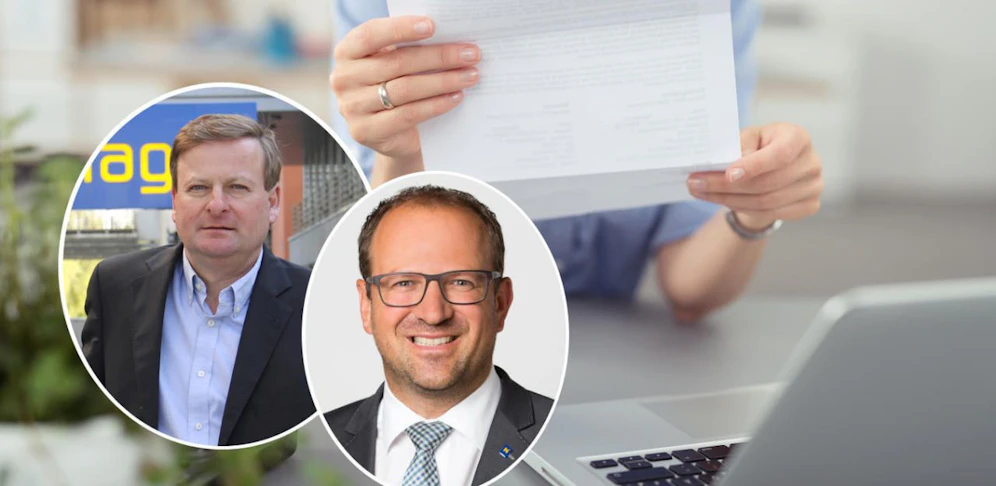 Bernhard Ebner (re.) fordert von Gottfried Waldhäusl (li.) mehr Transparenz.
