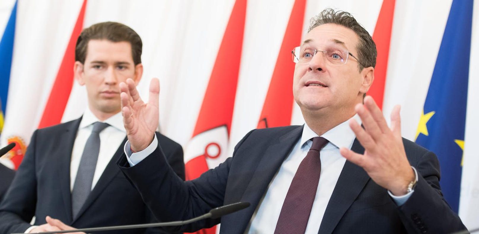 Bundeskanzler Sebastian Kurz (ÖVP) und Vizekanzler Heinz-Christian Strache (FPÖ)