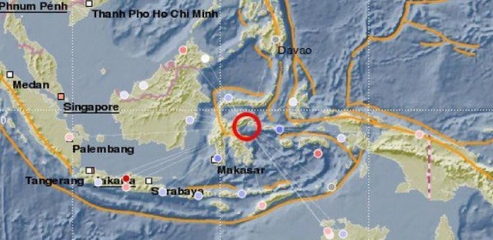 Das Erdbeben ereignete sich rund 40 Kilometer vor der Küste Indonesiens. (Bild: screenshot)