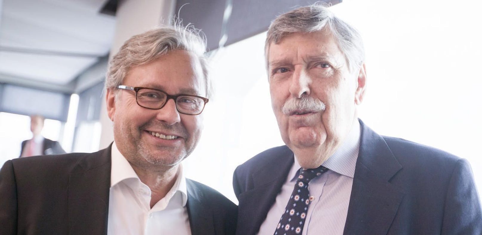 Stiftungsrat Norbert Steger und ORF-Generaldirektor Alexander Wrabetz 