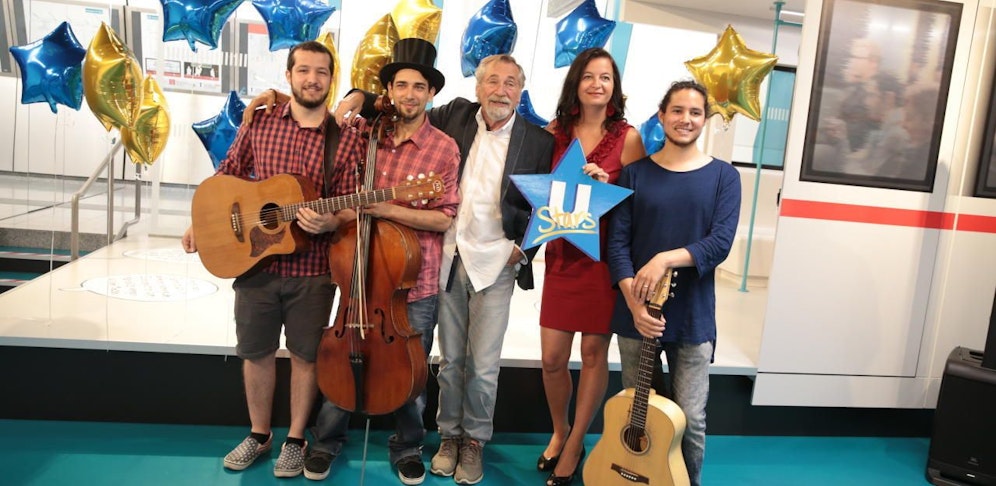 Peter Rapp und Ulli Sima mit Teilnehmern. 