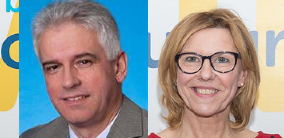 FP-Gemeinderat und Stockeraus FP-Parteichef Wolfgang Mayer und Stockeraus VP-Chefin Andrea Völkl.