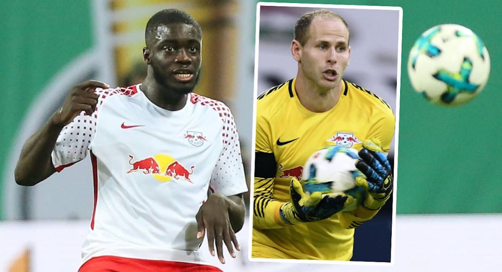 Von Salzburg zu Leipzig - bald zu einem europäischen Spitzenklub? Upamecano (li.) und Gulacsi.