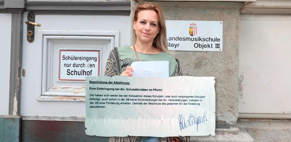 Weil Kerstin Lorz keine Kekserl beisteuerte, bekam sie keinen Zuschuss für eine Klassenfahrt.