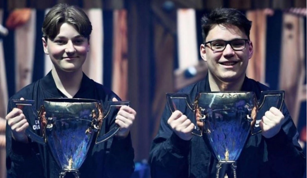 David Wang (re.) mit seinem Fortnite-Partner.