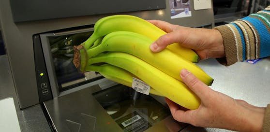 Cavendish-Banane in einem Supermarkt