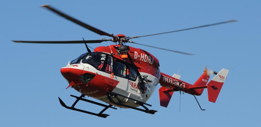 Der RK1 Rettungshubschrauber der ARA Flugrettung stand ebenfalls im Einsatz