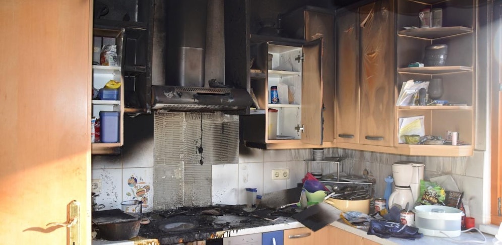 Die Küche wurde schwer beschädigt.