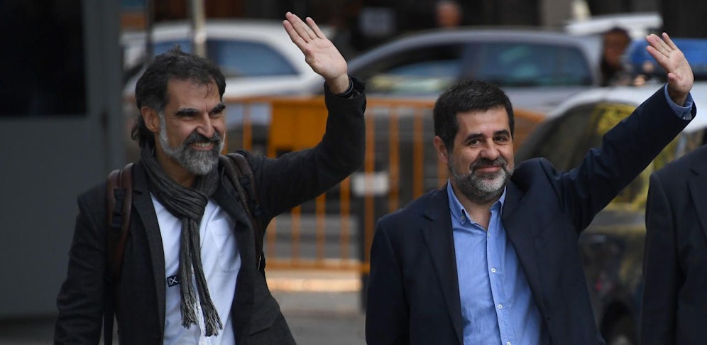 Jordi Sanchez, Präsident der ANC und Jordi Cuixart, Anführer von Omnium Cultural