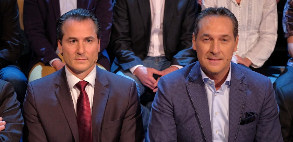 Ex-BZÖ-, Ex-Team-Stronach- und nun wieder FPÖ-Mandatar Robert Lugar (l.) und FPÖ-Chef Heinz-Christian Strache.