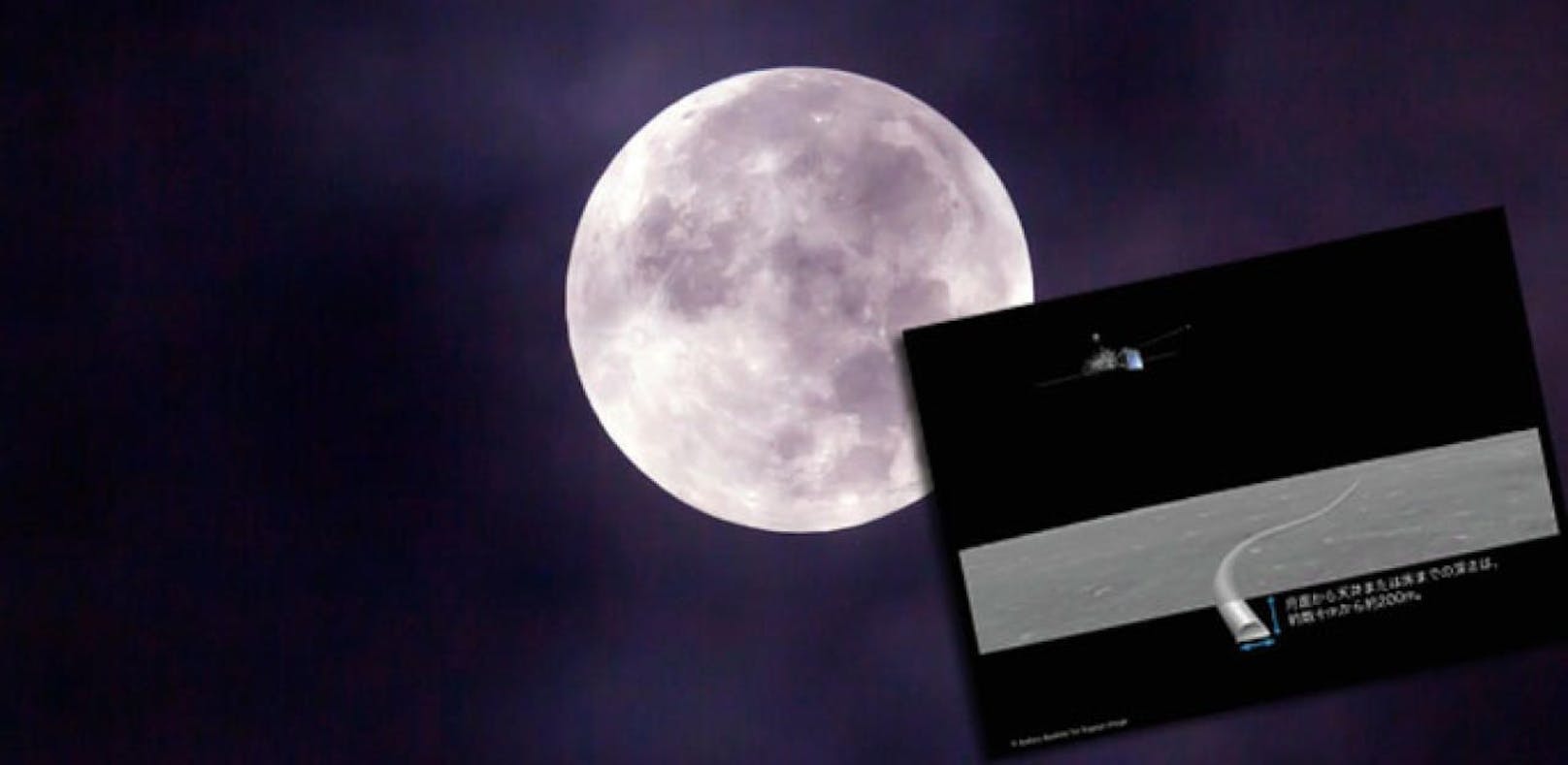 Japanische Forscher haben einen Tunnel auf dem Mond entdeckt.