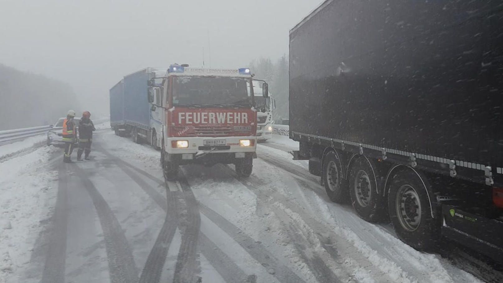 Schnee sorgte vergangene Woche rund um Wien für Schneechaos
