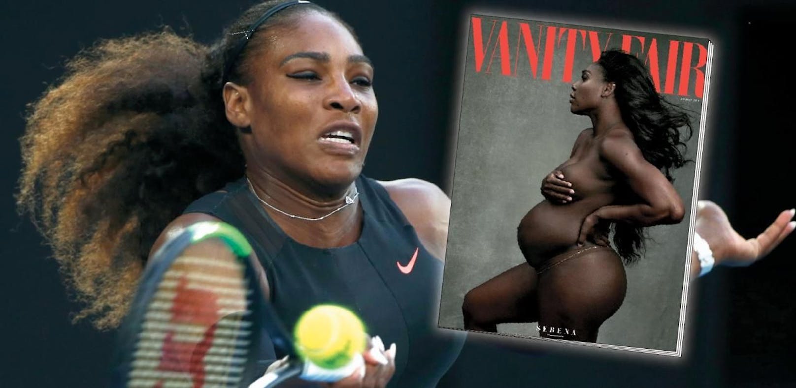 Serena Williams posiert nackt mit Baby-Bauch