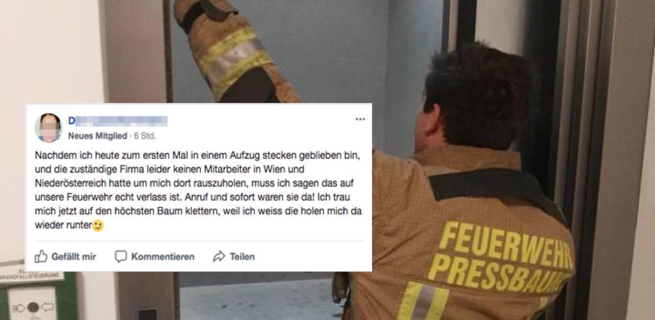 Heute.at - Mutter blieb mit Kind und drei Hunden in Lift stecken